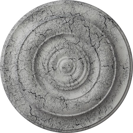 Ekena Millwork Niobe Ceiling Medallion (Fits Canopies up to 8 5/8"), 18"OD x 1 1/2"P, Ultra Pure White Crackle CM18NIUWC